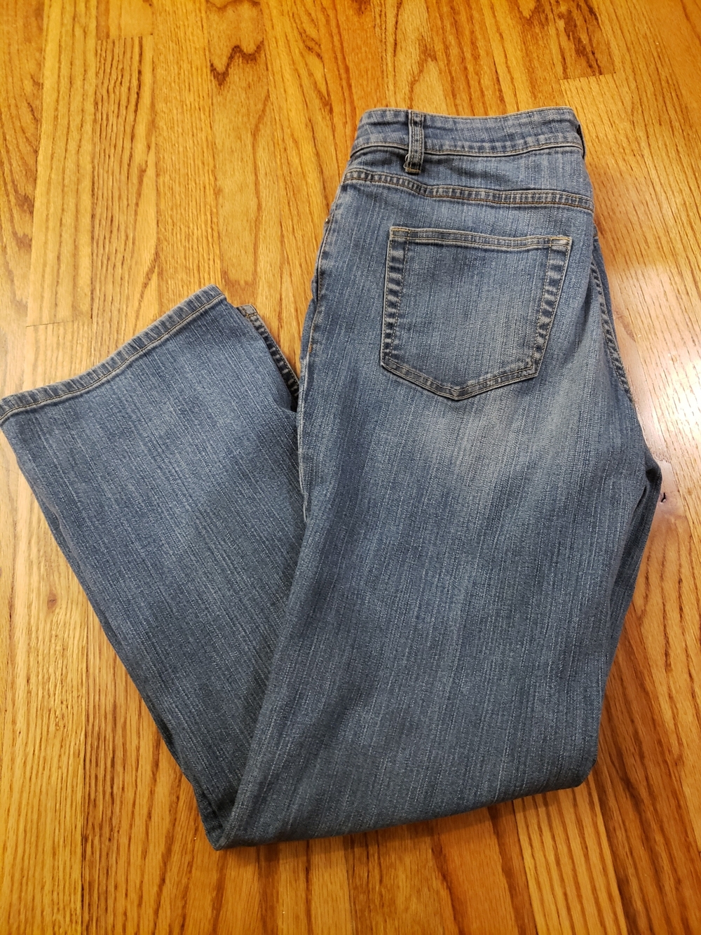 Coldwater Creek Women's Straight-Leg Jeans in Faded Blue Size: 12P